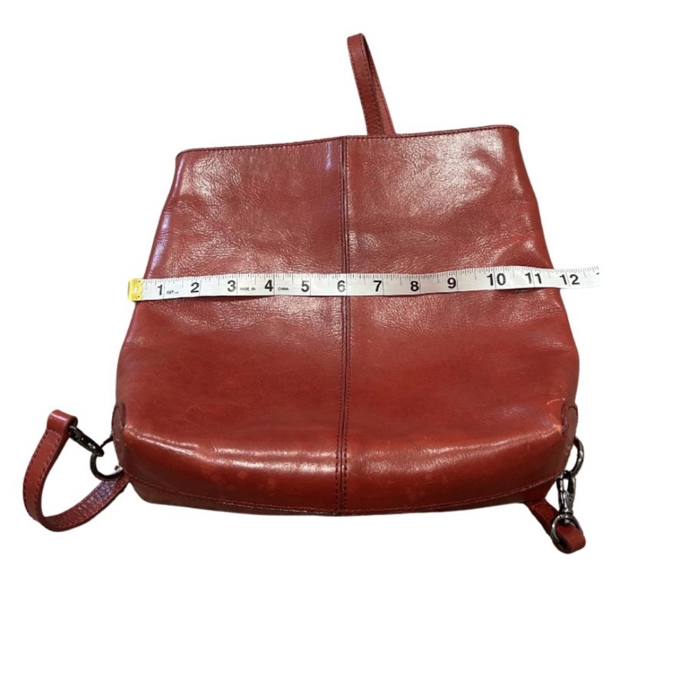 Vintage Ellington Red Leather Convertible Backpack Purse - Picture 8 of 10